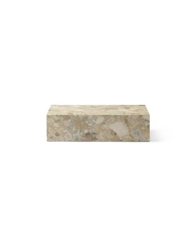 Audo Copenhagen Plinth Low H: 27 cm - Sand Kunis Breccia