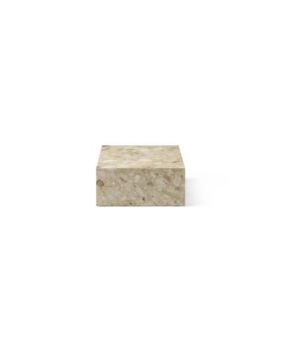 Audo Copenhagen Sockel niedrig H: 27 cm – Sand Kunis Breccia