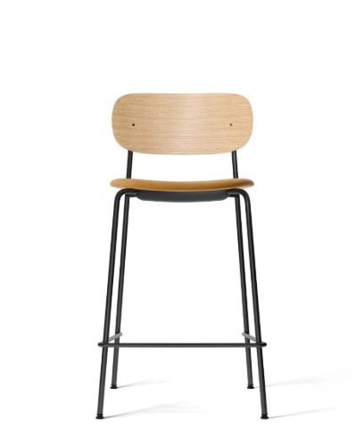 Audo Copenhagen Co Counter Chair Furniersitz gepolstert SH: 68,5 cm – Natureiche/Dakar 0250