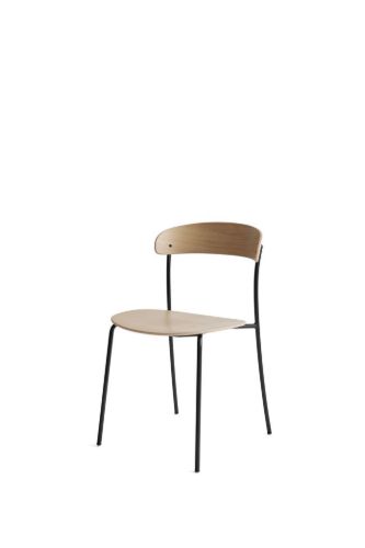 New Works Missing Chair SH: 46 cm – Eiche/Schwarz