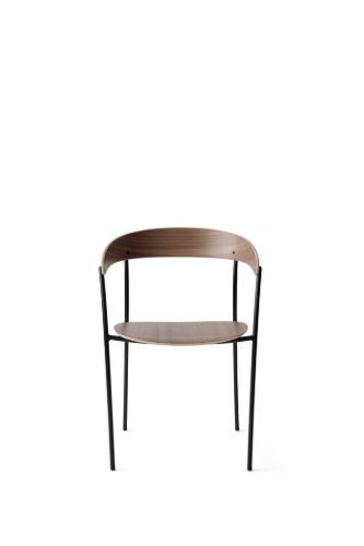 New Works Missing Armchair SH: 46 cm - Walnut/Black