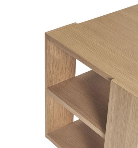 Hübsch Merge Beistelltisch 38x37 FSC Eiche - Natur