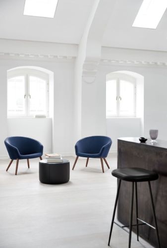 Fredericia Furniture Mono Puf Ø: 55 cm - 301 Schwarz