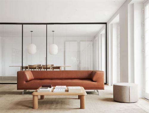 Fredericia Furniture Mono Pouf Ø: 55 cm - 0024 Grand Linen