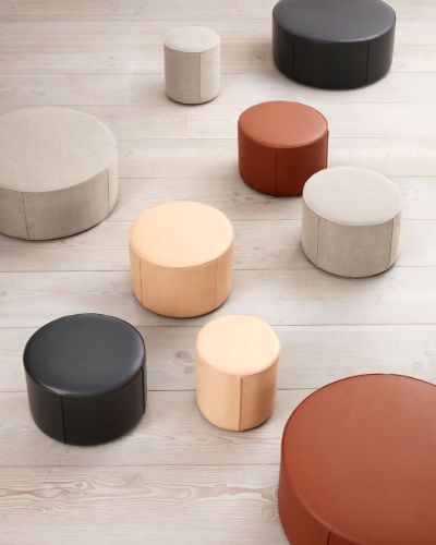 Fredericia Furniture Mono Pouf Ø: 90 cm – 307 Cognac