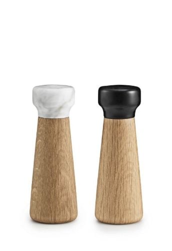 Normann Copenhagen Craft Pfeffermühle Klein H: 18 cm – Schwarzer Marmor/Eiche
