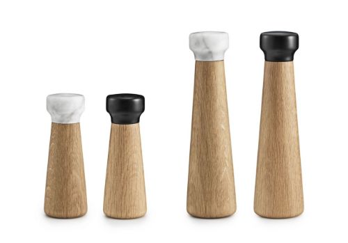 Normann Copenhagen Craft Pfeffermühle, groß, H: 27 cm – schwarzer Marmor/Eiche