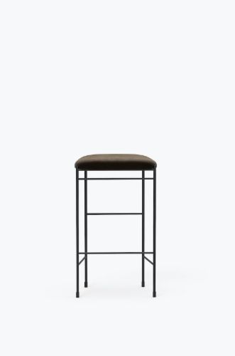 New Works Covent Bar Stool H: 75 cm - Sørensen Leather Royal Nubuck Havanna