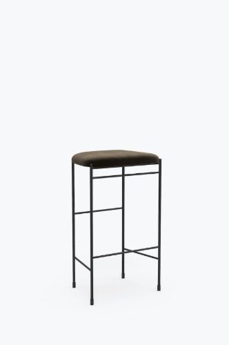 New Works Covent Barhocker H: 75 cm – Sørensen Leder Royal Nubuck Havanna