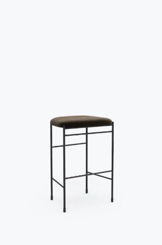 New Works Covent Barhocker H: 65 cm – Sørensen Leder Royal Nubuck Havanna