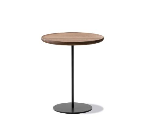 Fredericia Furniture 6755 Pal Sidebord 44x45 cm - Valnød/Sort Stål