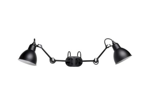 DCW Editions Lampe Gras N204 Double Bathroom Væglampe 2x32,9 cm - Sort/Sort