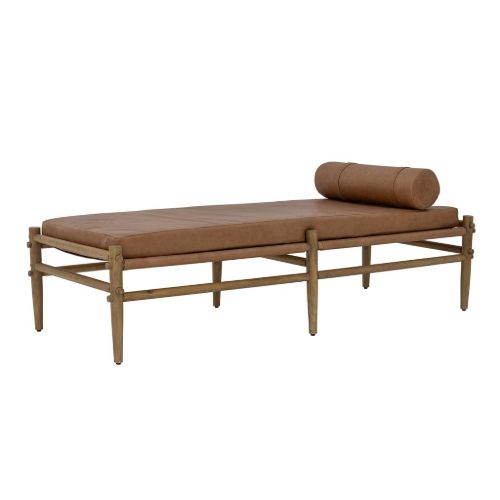 Bloomingville Aysia Daybed 200x56x80 cm - Natürliches Büffelleder