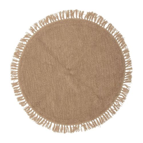Bloomingville Lenea Tæppe Uld Ø: 110 cm - Brun
