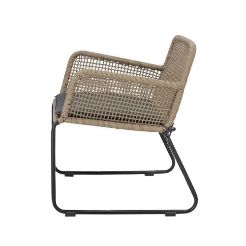 Bloomingville Mundo Lounge Chair SH: 40 cm - Metall/Braun