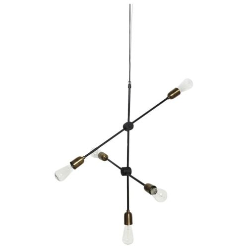 House Doctor Molecular Lampe 78 x 68 cm - Sort/Messing