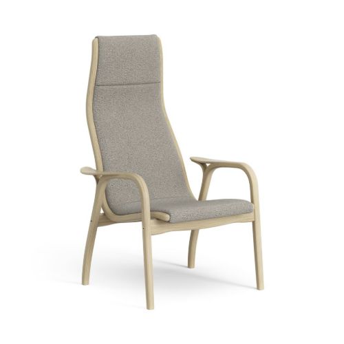 Swedese Lamini Børnestol SH: 32 cm - Lakeret Eg/Main Line Flax 02