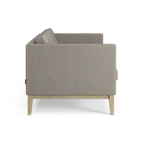 Swedese Madison 2-Sitzer-Sofa mit Knöpfen B: 155 cm – Lackierte Eiche/Main Line Flax 02