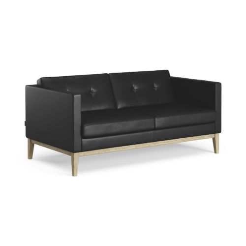 Swedese Madison 2 pers. Sofa med Knapper B: 155 cm - Lakeret Eg/Soft 99999