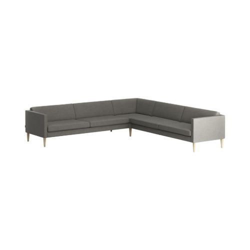 Swedese Madison Hjørnesofa B: 287 cm - Lakeret Eg/Main Line Flax 26