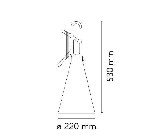 FLOS Mayday Lampe H: 53 cm - Orange