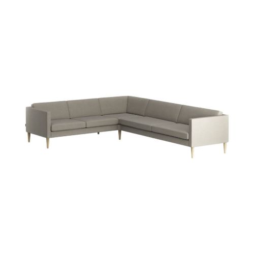 Swedese Madison Venstrevendt Hjørnesofa B: 287 cm - Lakeret Eg/Main Line Flax 02