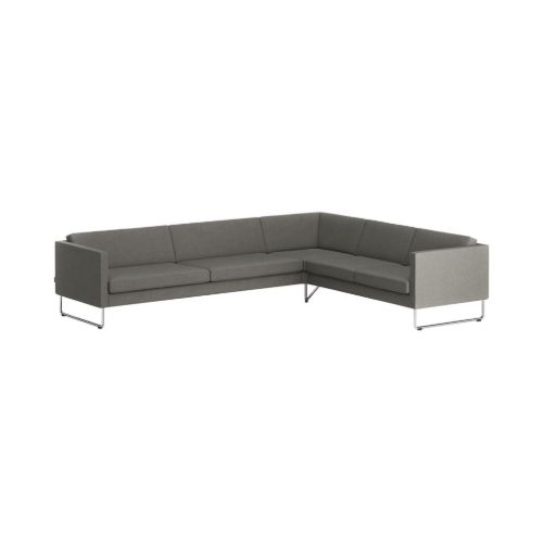 Swedese Madison Højrevendt Hjørnesofa B: 287 cm - Krom/Main Line Flax 26