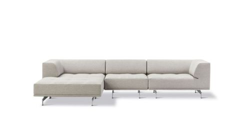 Fredericia Furniture Delphi Elements Sofa m. Chaiselong L: 325 cm - Clay 12/Aluminium