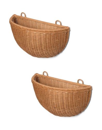 Ferm Living geflochtene Wandtaschen, 2er-Set, B: 45 cm – Natur