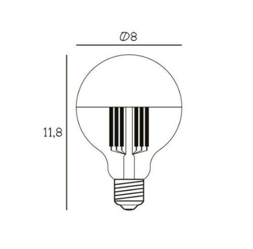 Design By Us Arbitrary Bulb Ø80 Crown E27 3,5W LED Dimmbar H: 11,8 cm - Silber