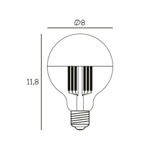 Design By Us Arbitrary Bulb Ø80 Crown E27 3,5W LED Dimmbar H: 11,8 cm - Gold