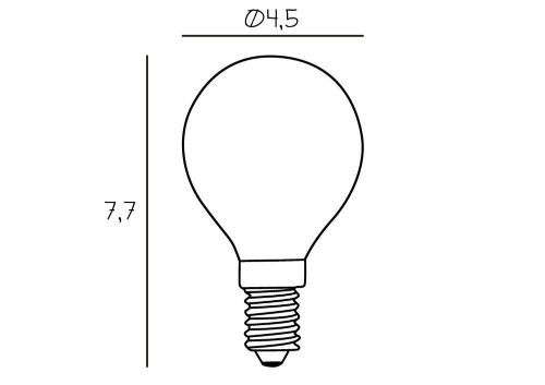 Design By Us Arbitrary Bulb Ø45 Crown E14 2,5W LED Dimmbar H: 7,7 cm - Milchig