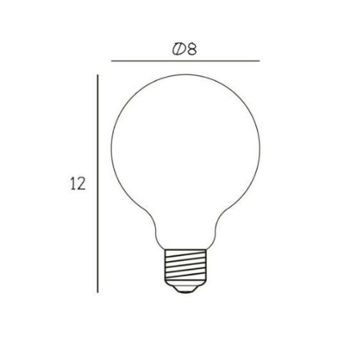 Design By Us Globe Bulb Ø80 E27 5W LED Dimmbar H: 12 cm - Milchig