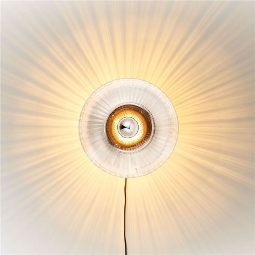 Design By Us New Wave Optic Wall XL Ø: 38 cm - Klar/Schwarz