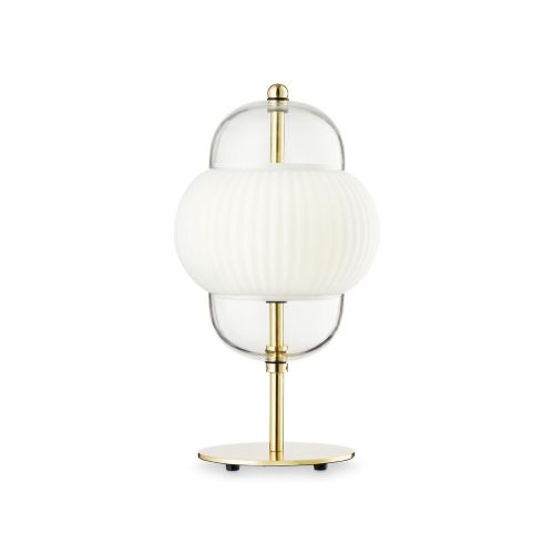 Design By Us Shahin Tischlampe H: 43 cm – Opal/Messing