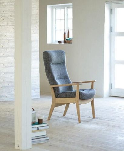 Farstrup Plus 5970 Lænestol SH: 47 cm - Bøg/Gabriel Capture 4101