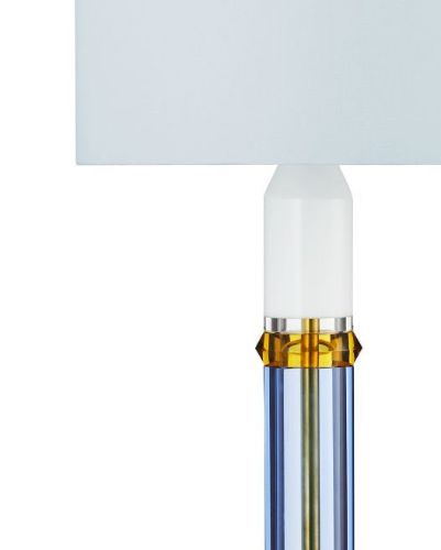 Design By Us Carnival Tischlampe H: 72 cm – Hellblau/Bernstein/Weiß/Klar