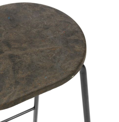 Mater Earth Hocker SH: 69 cm – Coffee Waste Dark