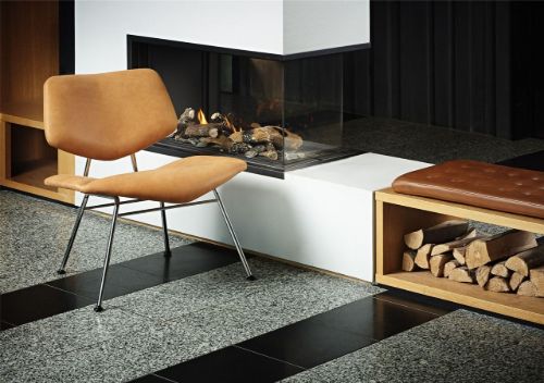 Vermund Larsen VL135 Gemütlicher Loungesessel mit Armlehnen SH: 40 cm – Sierra Cognac/Chrom