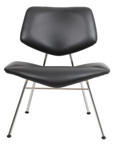 Vermund Larsen VL135 Cozy Lounge Chair SH: 40 cm – Sierra Schwarz/Chrom