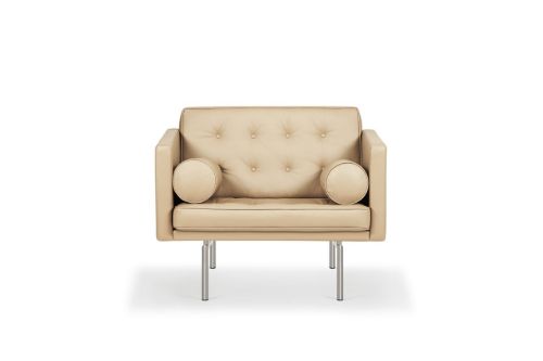 DUX Ritzy Lænestol SH: 42 cm - Chrome/Naturale Perle
