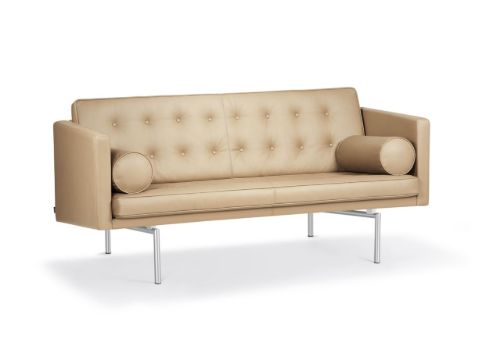 DUX Ritzy 2 Pers. Sofa L: 180 cm – Chrom/Naturperle