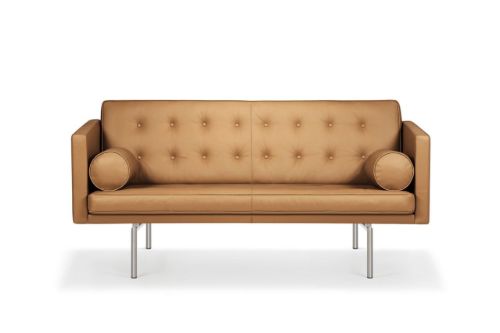 DUX Ritzy 2 Pers. Sofa L: 180 cm - Chrome/Naturale Camel