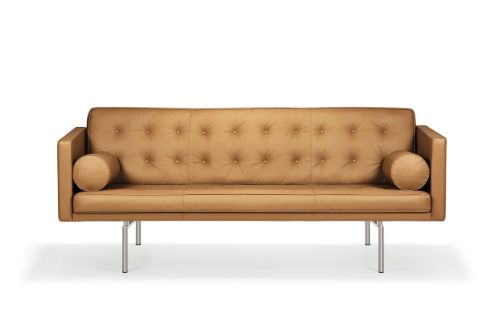 DUX Ritzy 3 Pers. Sofa L: 210 cm - Chrome/Naturale Camel