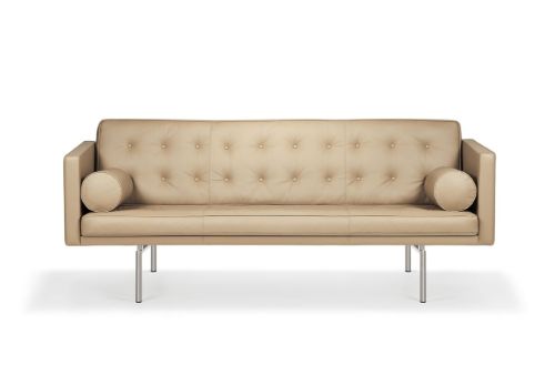 DUX Ritzy 3 Pers. Sofa L: 210 cm - Chrome/Naturale Perle