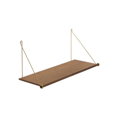 We Do Wood Loop Shelf L: 72 cm - Smoked Oak/Brass
