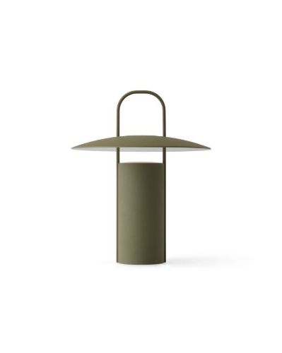 Audo Copenhagen Ray Table Lamp Portable H: 23,5 cm - Dusty Green