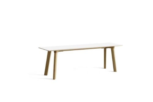 HAY CPH Deux 215 Bench 140x35x45 cm - Lacquered Solid Oak/Pearl White Laminate
