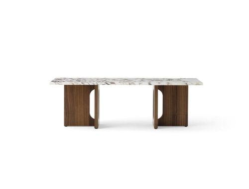 Audo Copenhagen Androgyne Lounge Table 120x45 cm - Walnut / Calacatta Viola