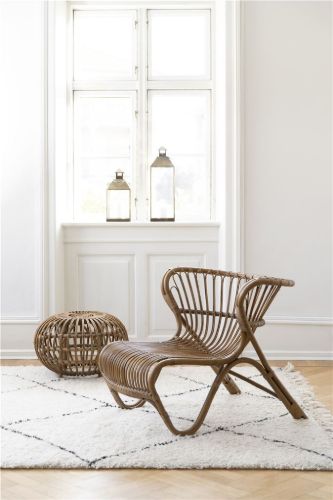 Sika-Design Ottomane Ø: 55 cm – Antik poliert